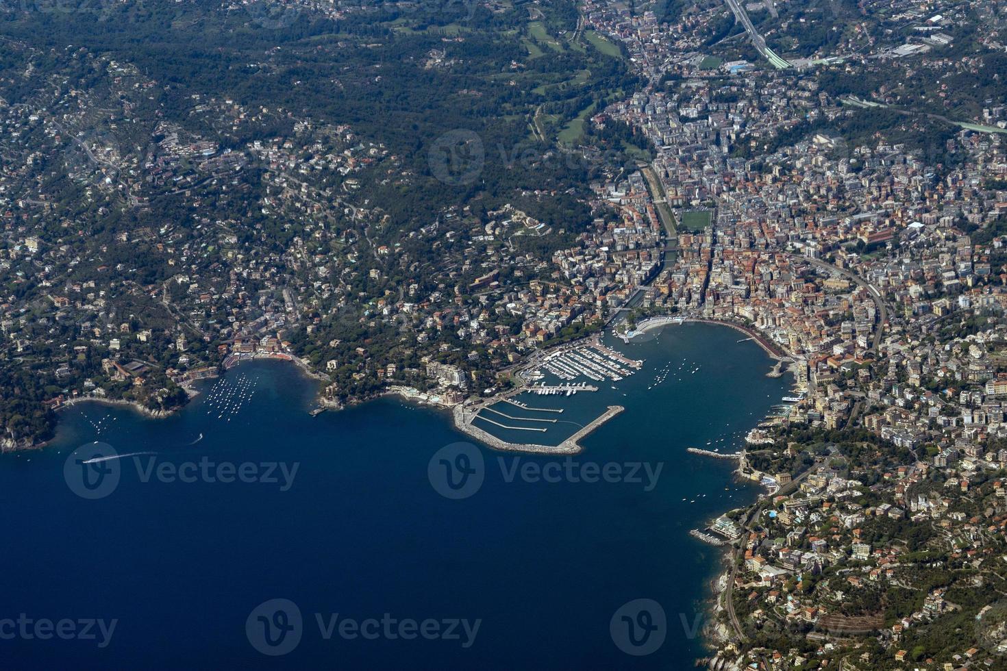 rapallo italy aerial view photo