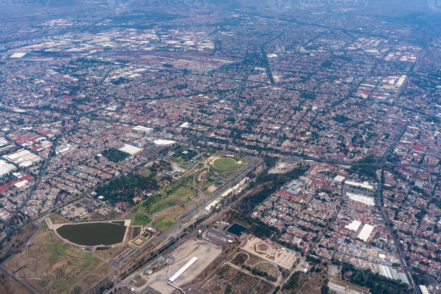 ciudad de méxico vista aérea paisaje urbano panorama foto