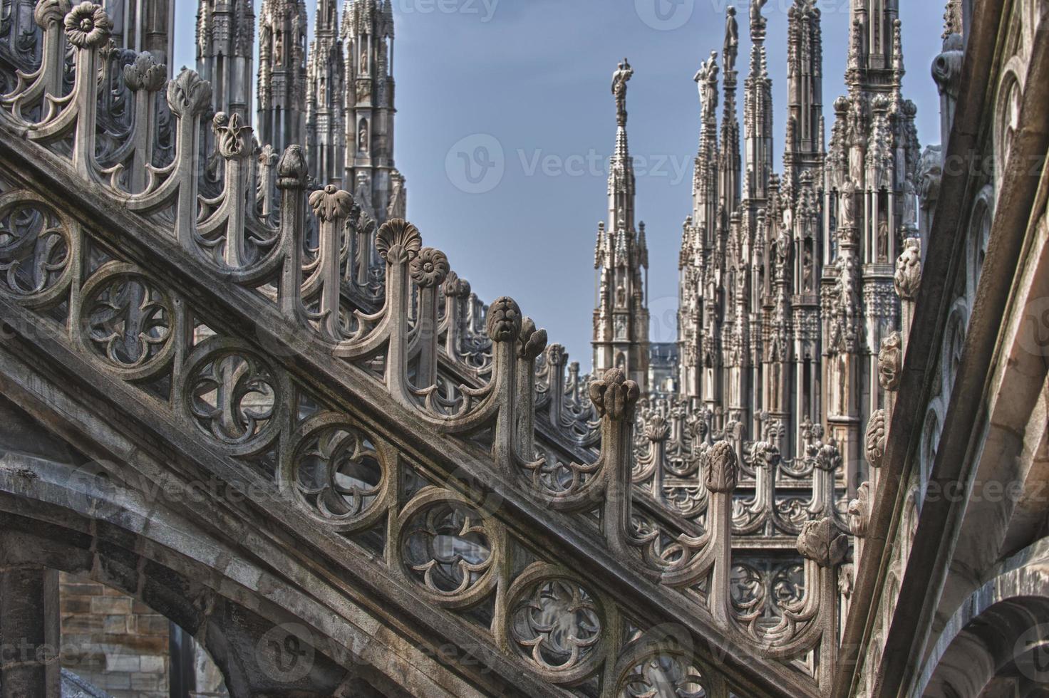 Milan Dome Cathedral steeples spires photo