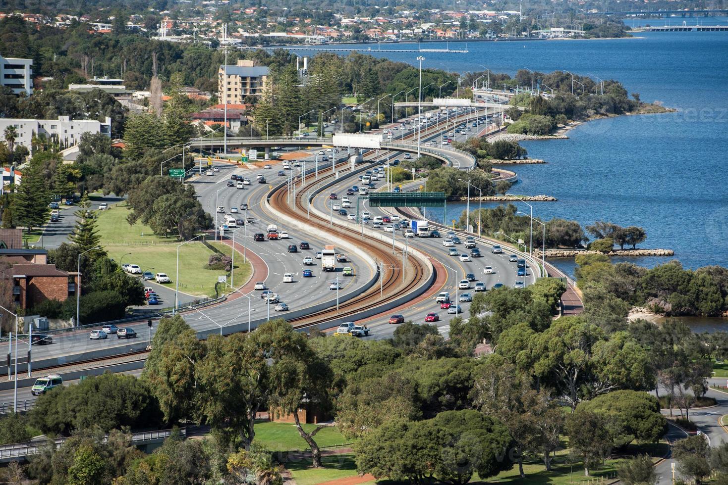 PERTH, AUSTRALIA, AUGUST, 18 2015 - Town congested highway photo