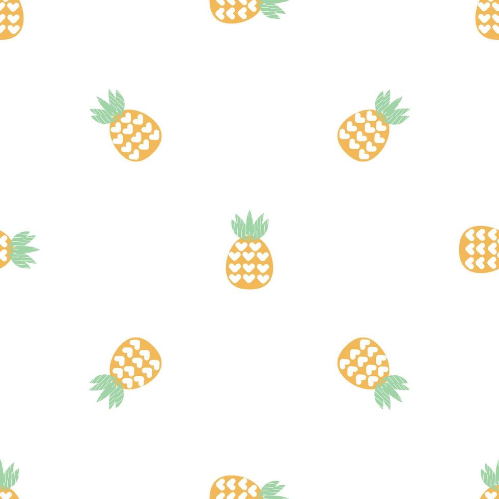 Love pineapple pattern seamless vector