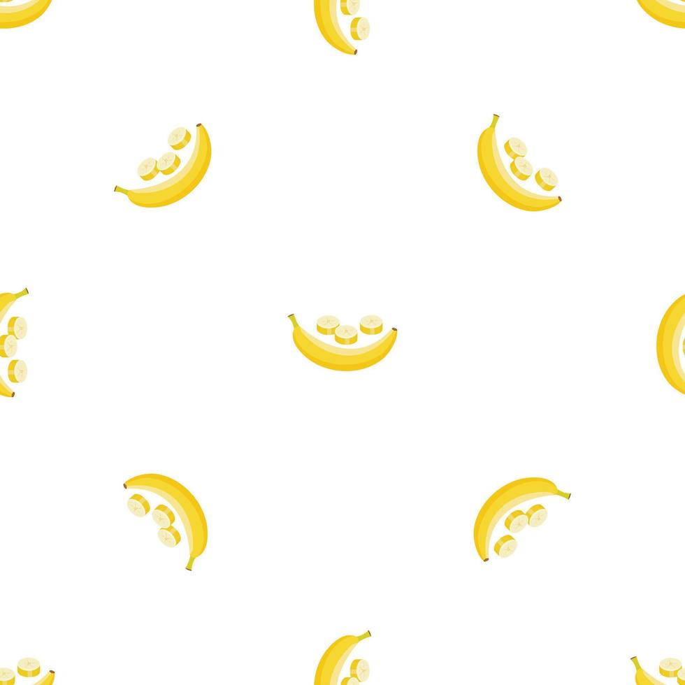 Whole banana pattern seamless vector