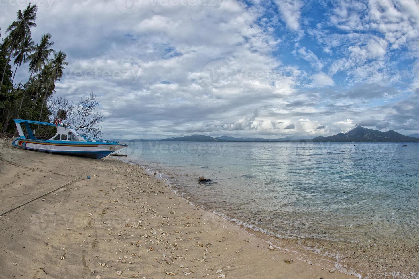 Siladen turquoise tropical paradise island photo