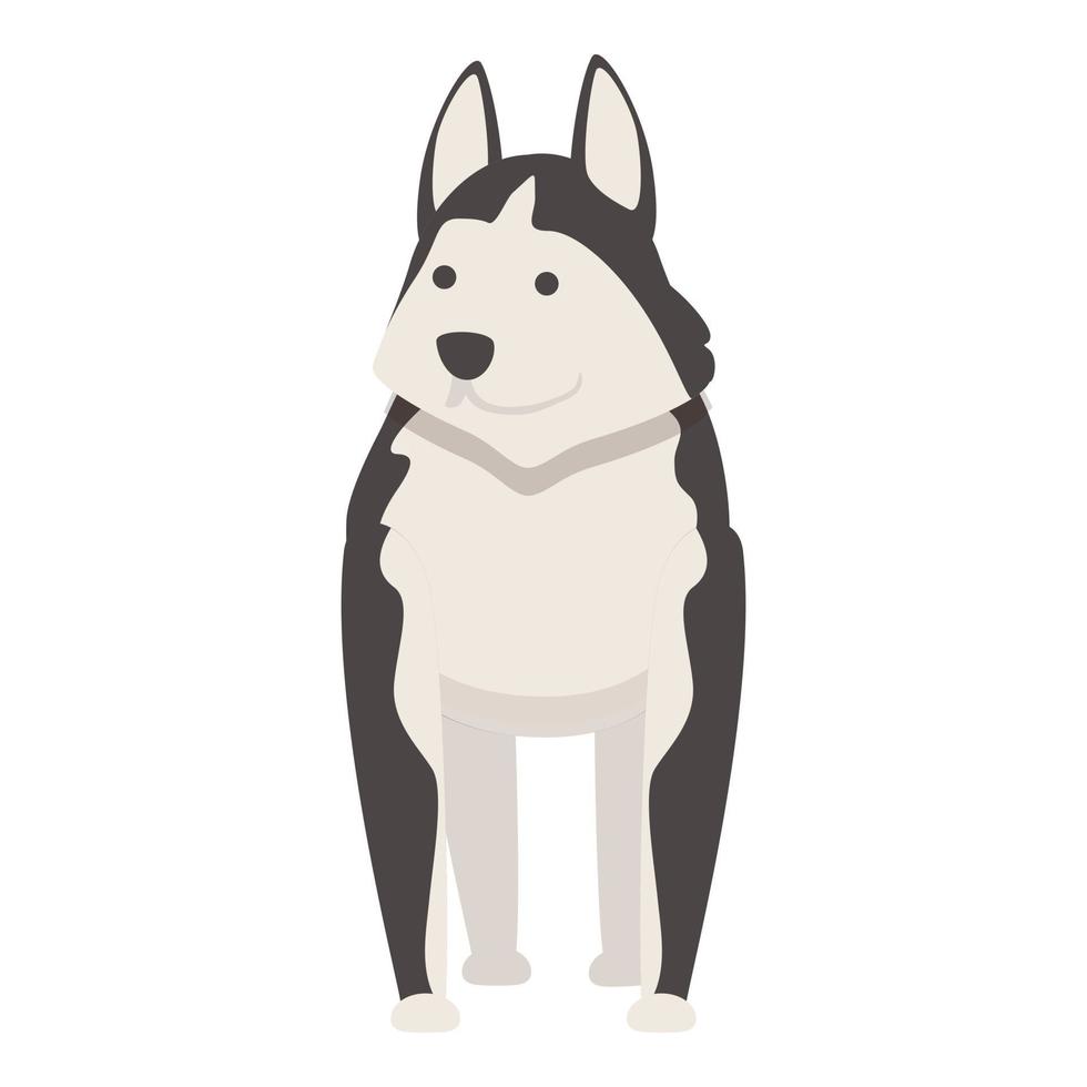 vector de dibujos animados de icono de mascota canina. perro siberiano