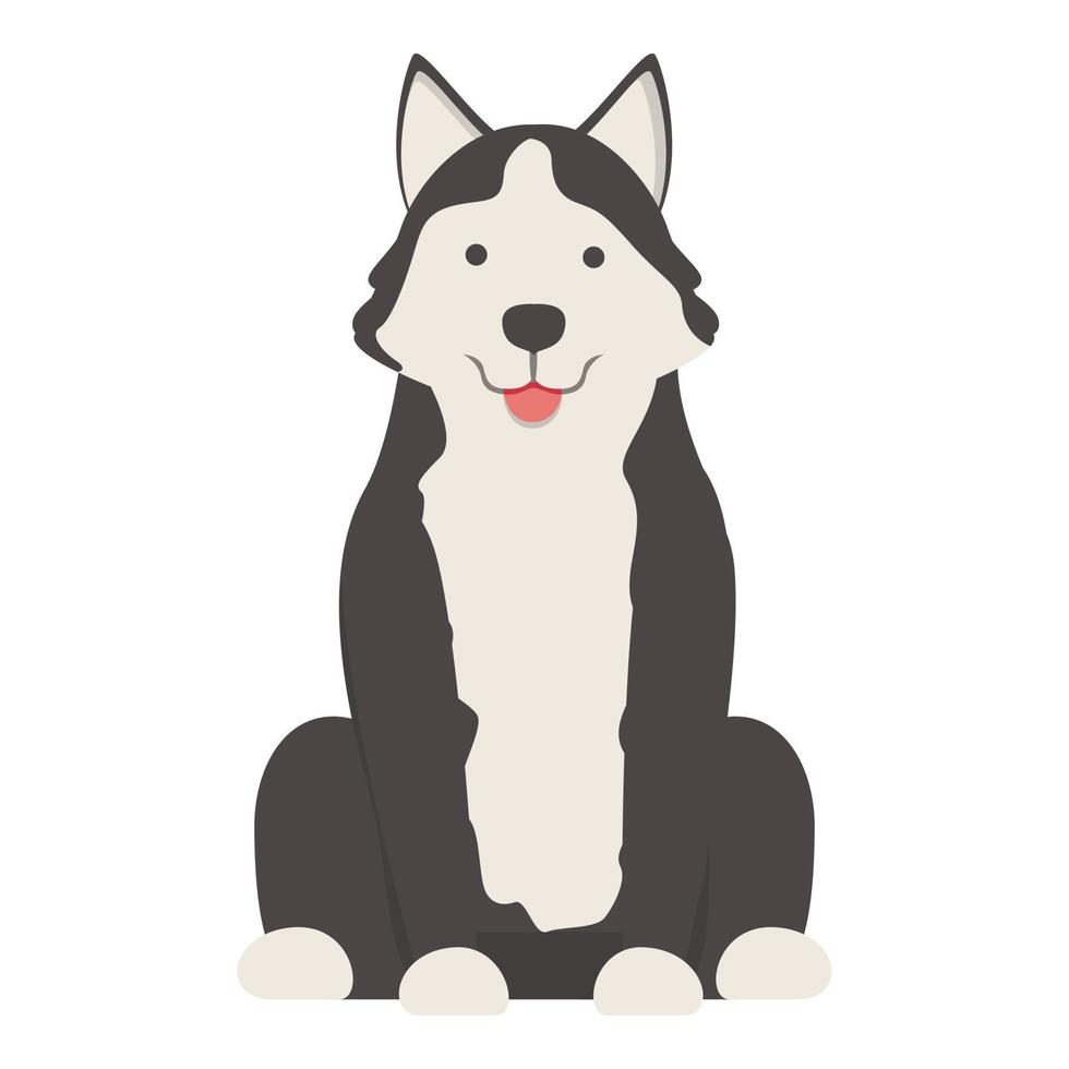 vector de dibujos animados de icono de perro husky. lindo lobo
