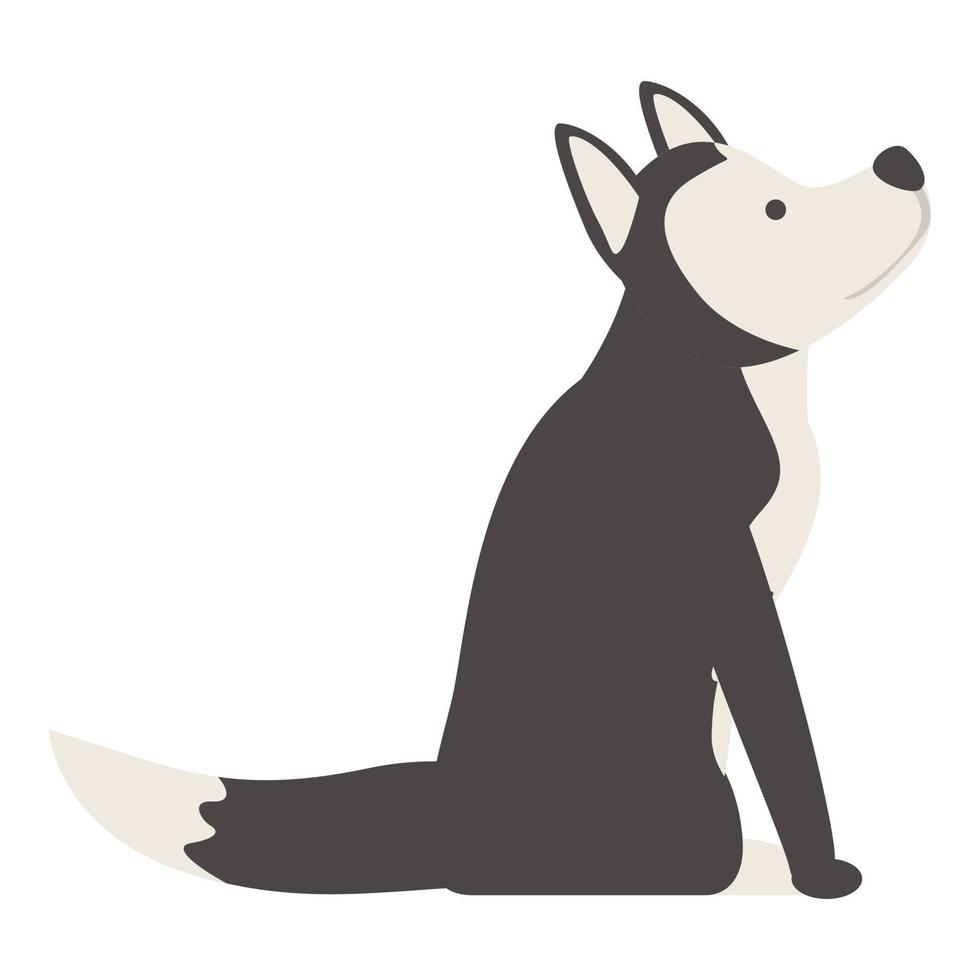 manténgase husky icono vector de dibujos animados. perro siberiano