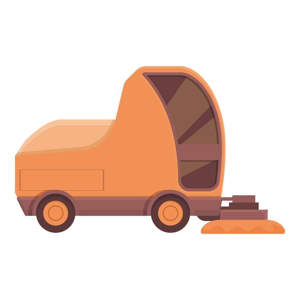 Road sweeper icon cartoon vector. Street truck vector