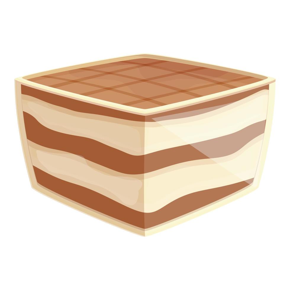 Tiramisu pastry icon cartoon vector. Cake dessert vector
