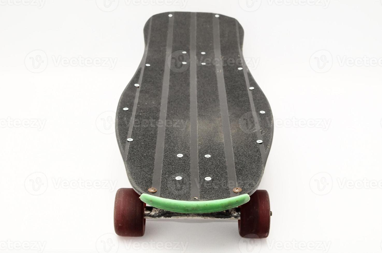 Isolated skateboard deck photo