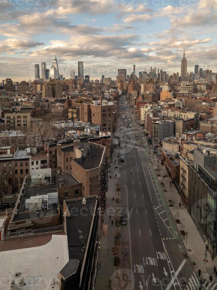 Midtown Manhattan panoramic skyline looking North in New York City. photo