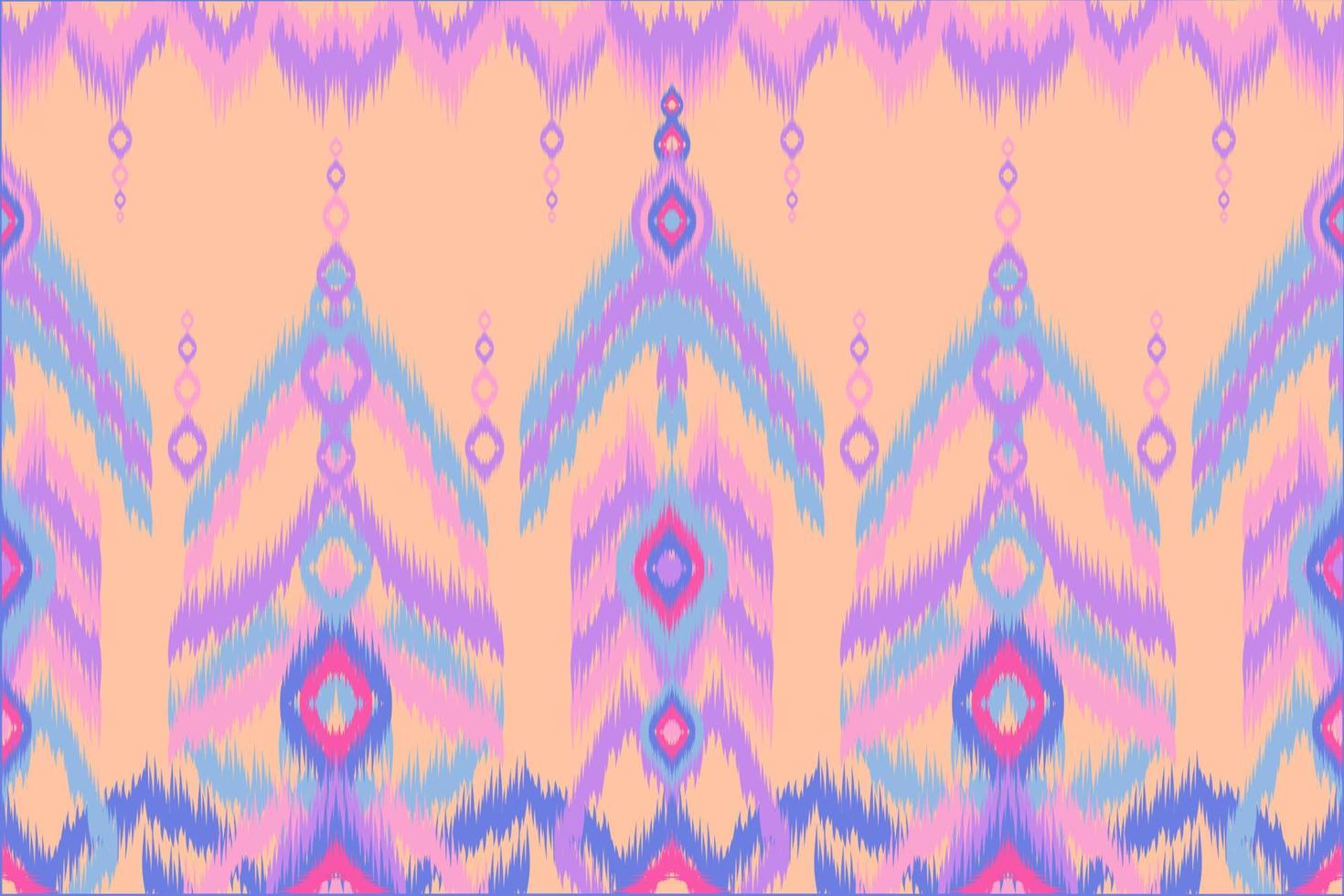 Ethnic ikat chevron pattern background Traditional pattern on the fabric in Indonesia and other Asian countries. vector