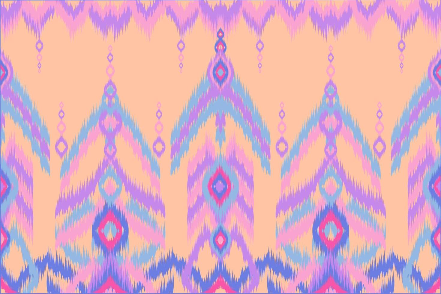 Ethnic ikat chevron pattern background Traditional pattern on the fabric in Indonesia and other Asian countries. vector