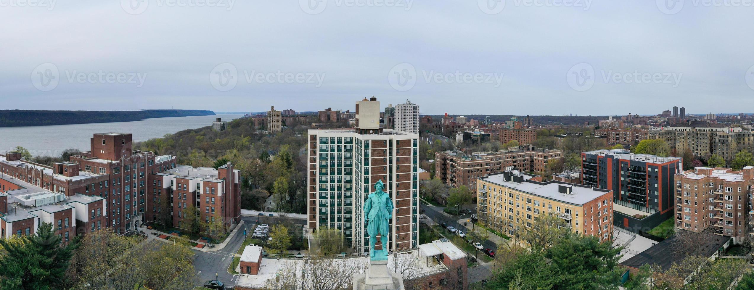 Monument to Henry Hudson dedicated on January 6, 1938 in Henry Hudson Park in the Spuyten Devil neighbhorhood of Bronx, New York. photo