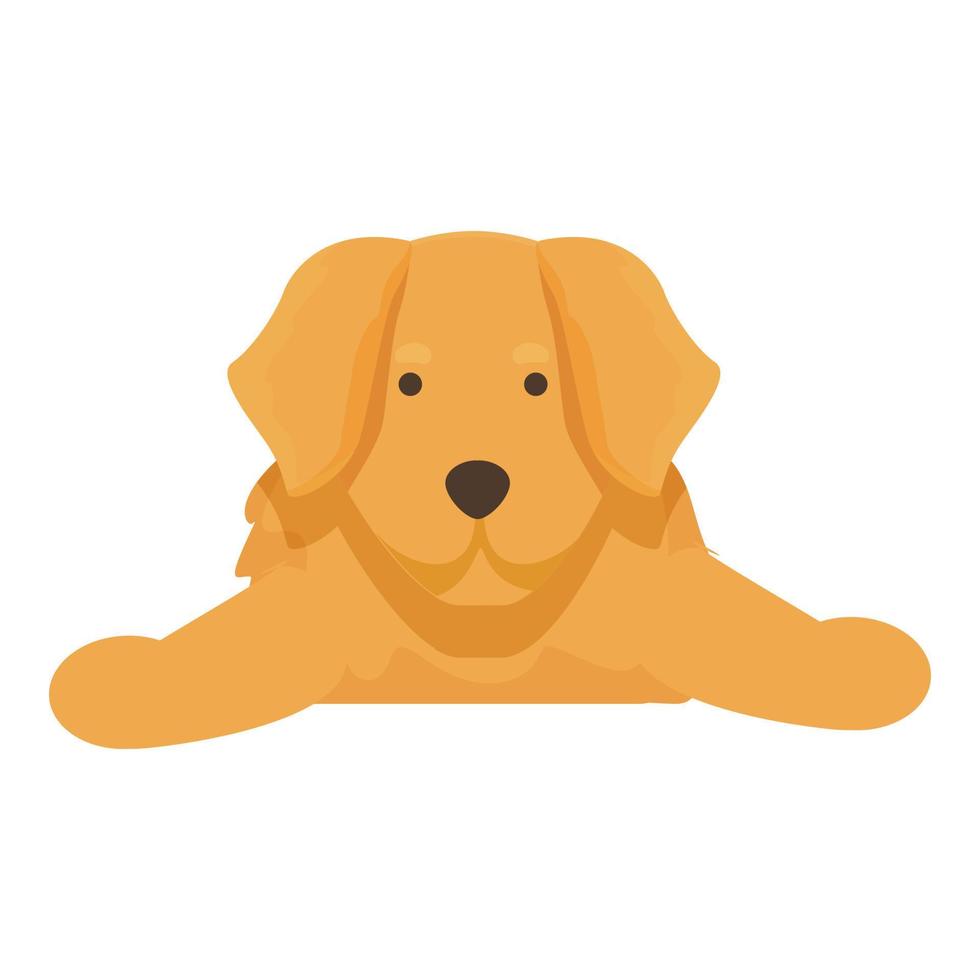 vector de dibujos animados de icono de perro cansado. perro perdiguero de oro