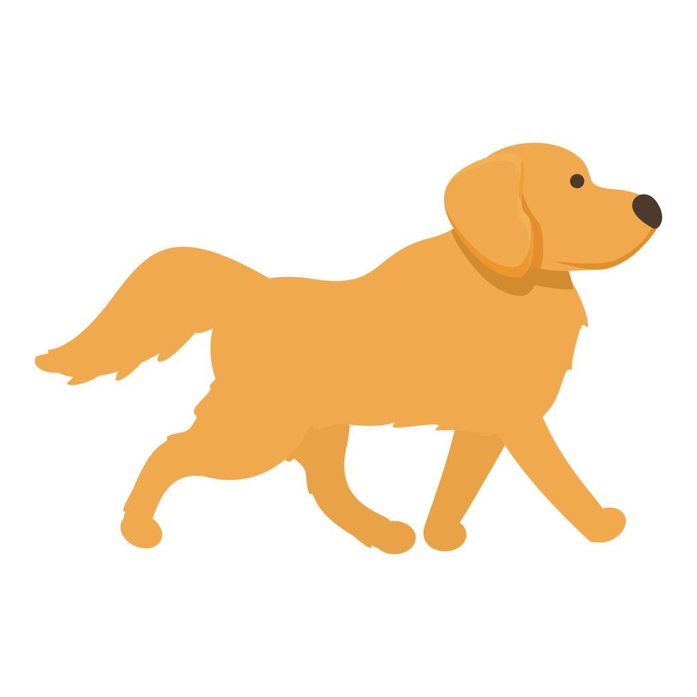 triste perro retriever icono de dibujos animados vector. cachorro dorado vector
