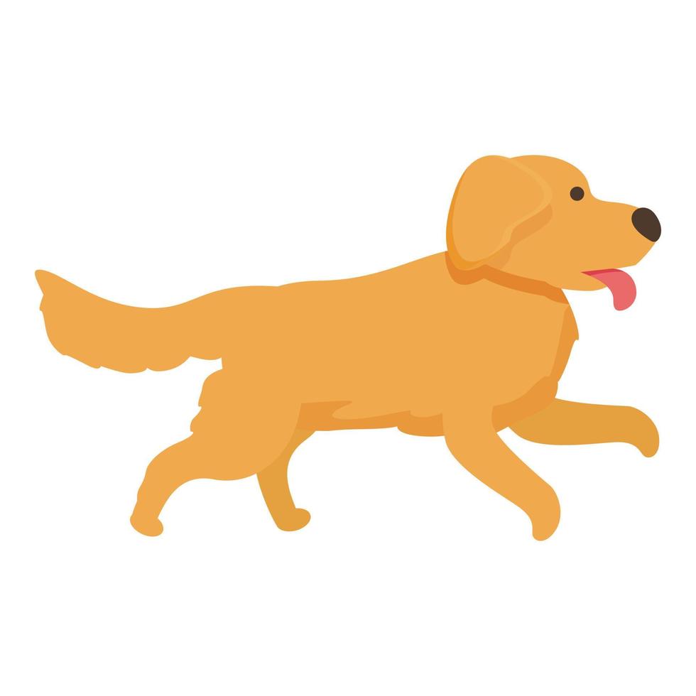 vector de dibujos animados de icono de cachorro retriever. perro dorado