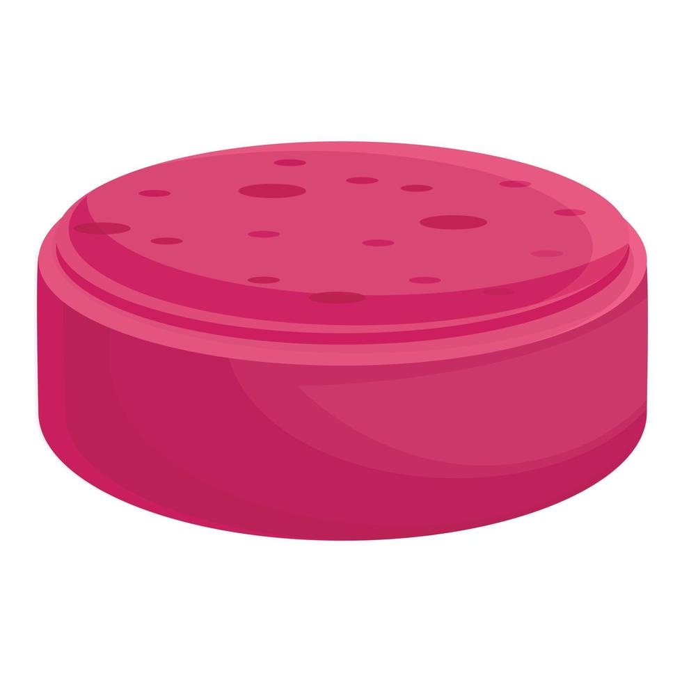 Round sponge icon cartoon vector. Detergent product vector