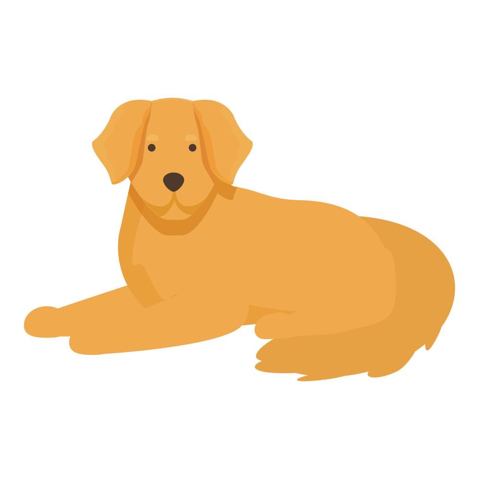 vector de dibujos animados de icono de mascota feliz. perro cobrador