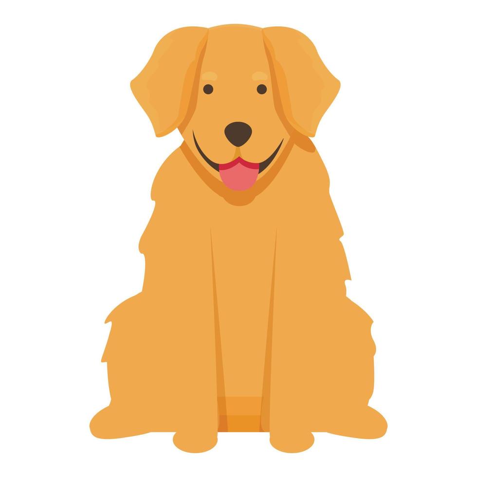 vector de dibujos animados de icono de perro dorado de la naturaleza. mascota canina