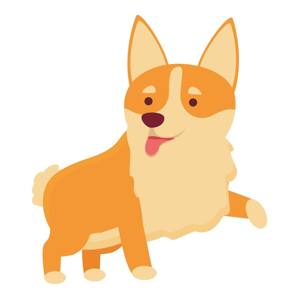 divertido corgi icono vector de dibujos animados. cachorro bebe