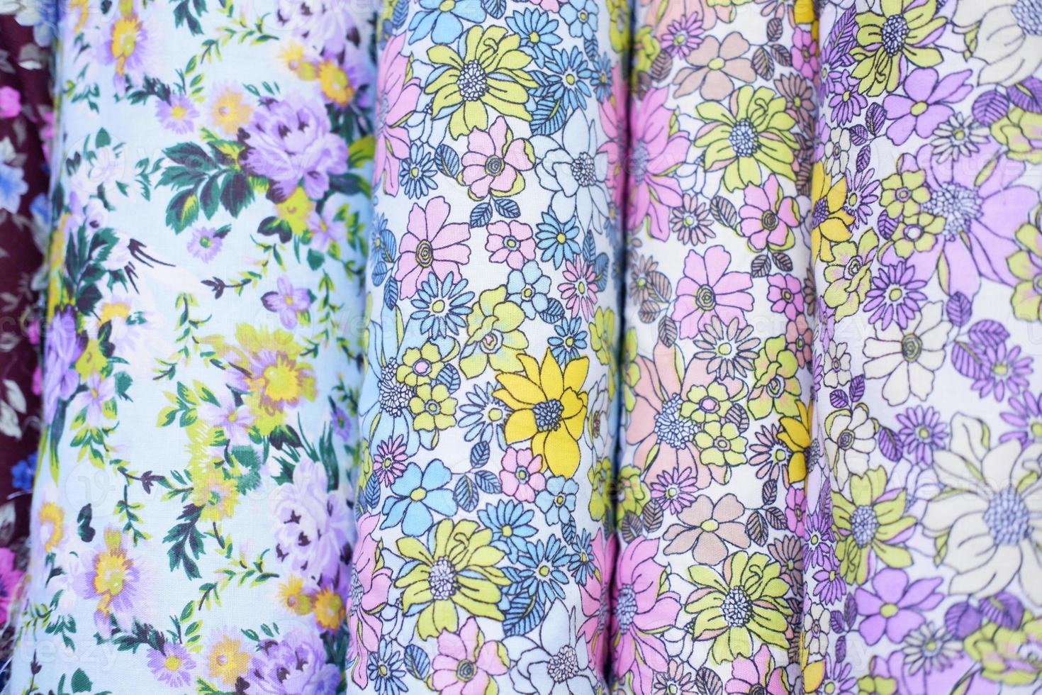 a variety of beautiful and attractive fabrics for women photo