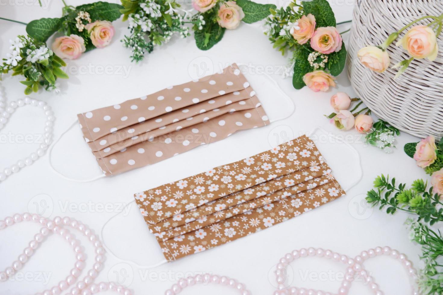 beautiful patterned masks as a background photo
