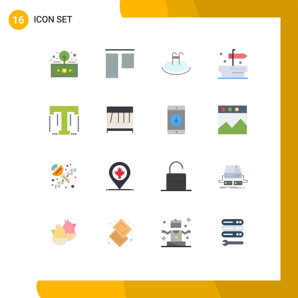 16 Creative Icons Modern Signs and Symbols of tool font hotel giving ship Editable Pack of Creative Vector Design Elements
