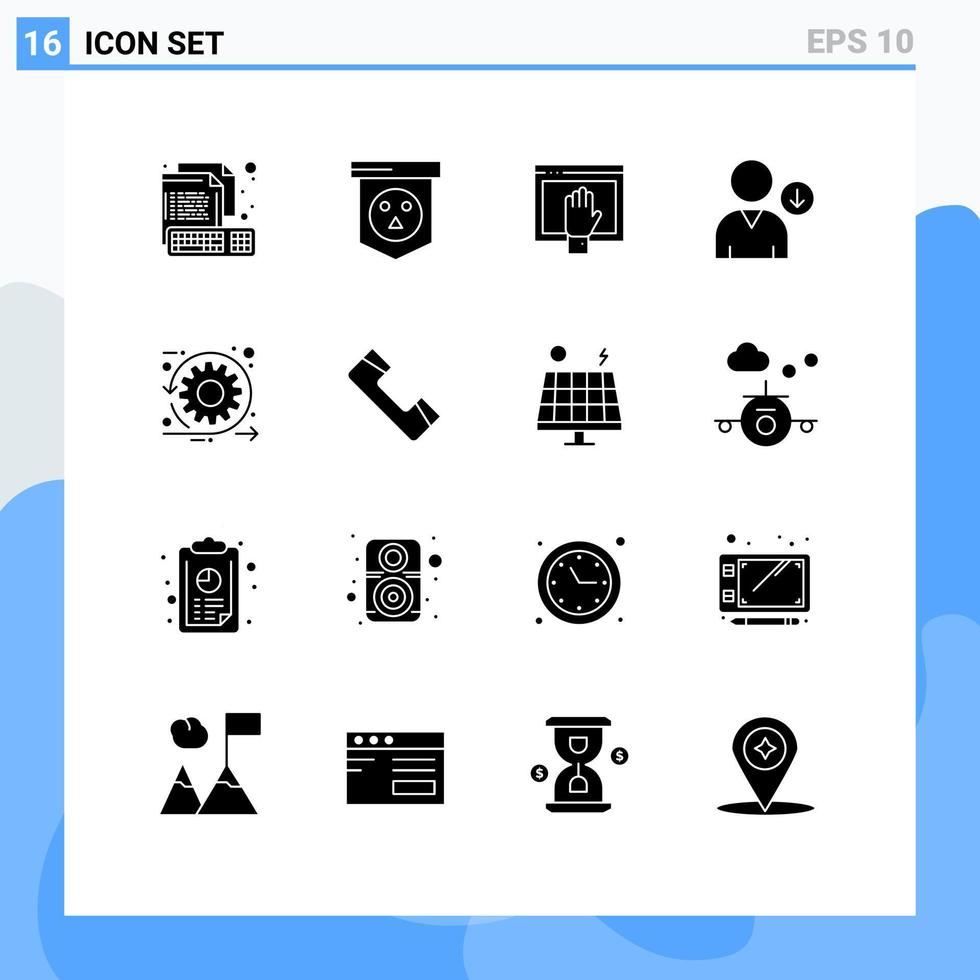 16 Creative Icons Modern Signs and Symbols of agile next skull down internet Editable Vector Design Elements