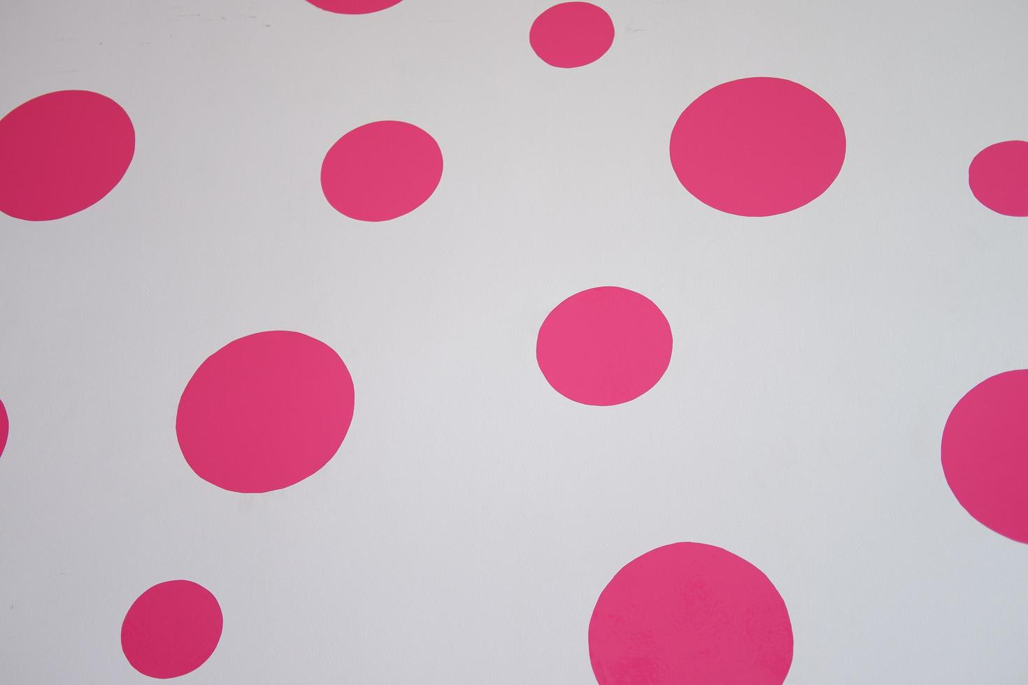 beautiful pink polka dot wall photo