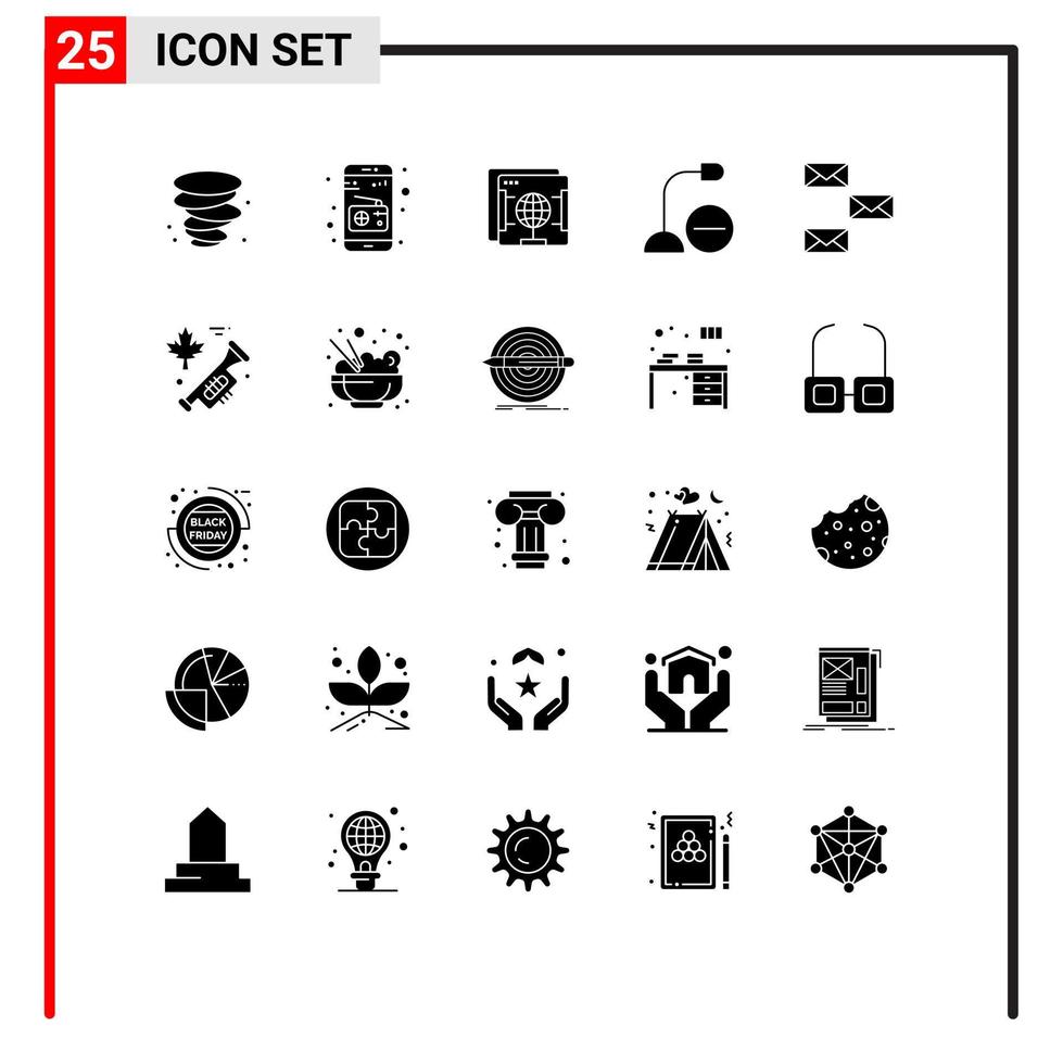 paquete de iconos de vector de stock de 25 signos y símbolos de línea para contactarnos elementos de diseño de vector editables de gadget de micrófono web