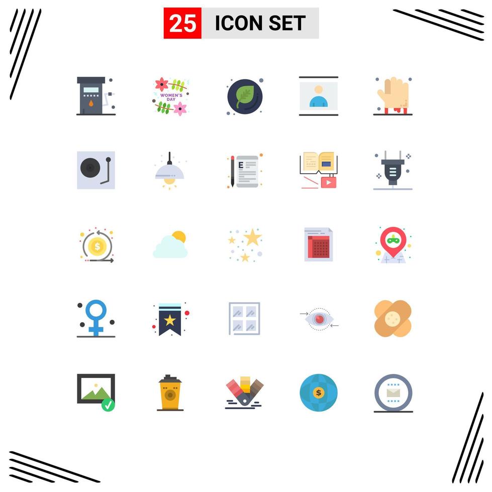 Universal Icon Symbols Group of 25 Modern Flat Colors of bloody photo women person human Editable Vector Design Elements