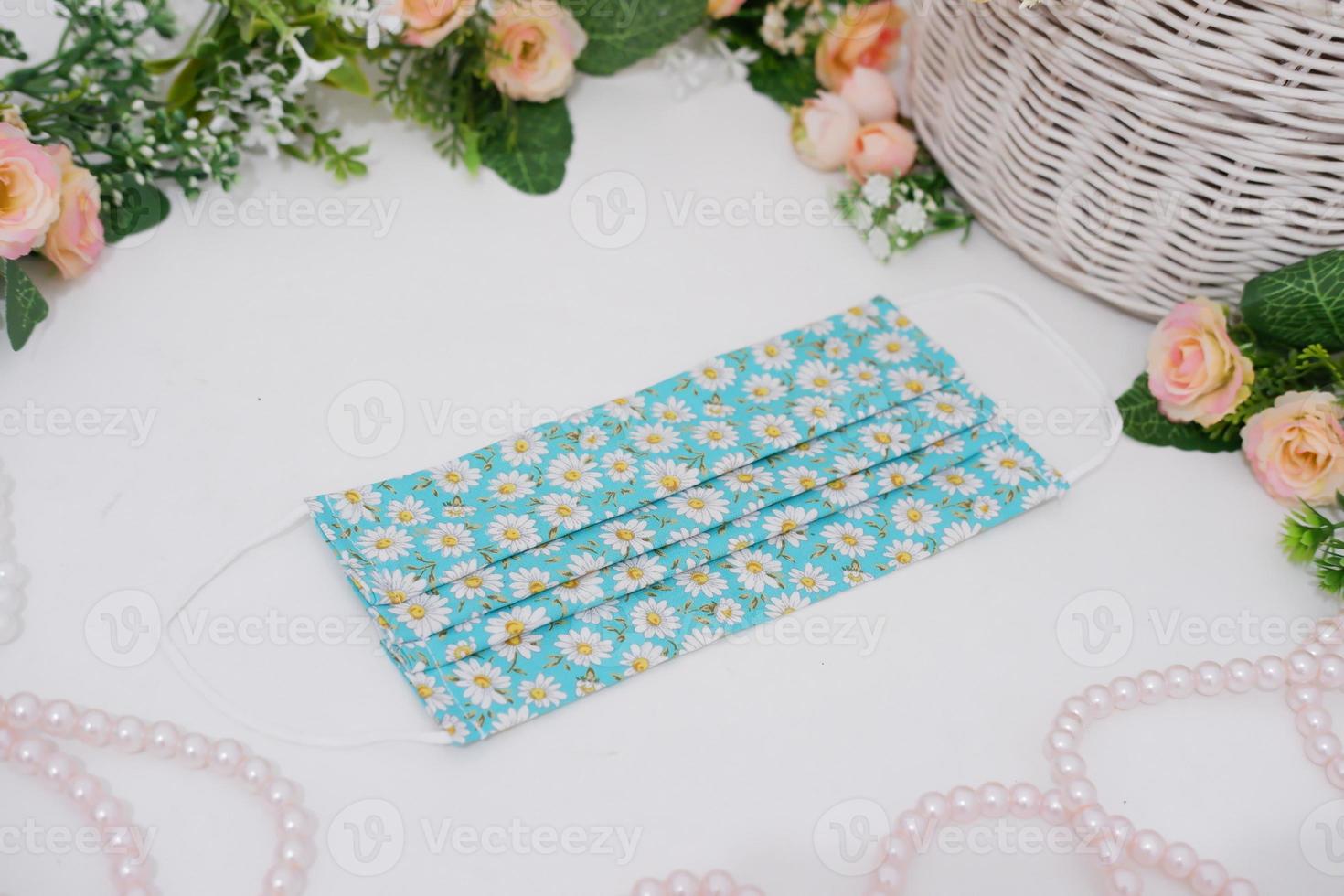 beautiful patterned masks as a background photo