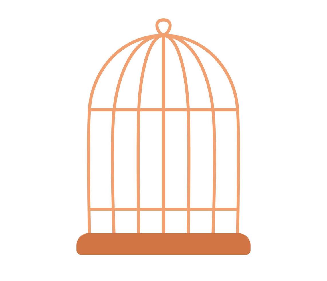 Bird cage icon. Empty birdcage. Vector flat illustration