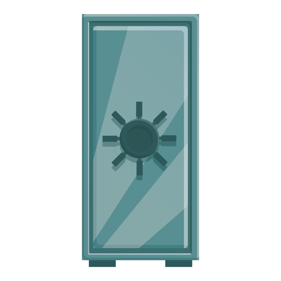 Lock secure box icon cartoon vector. Money safe vector