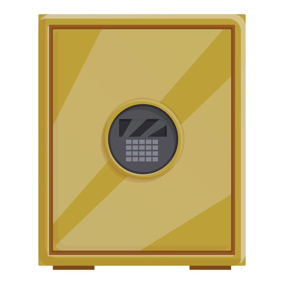 Digital deposit box icon cartoon vector. Bank safe vector