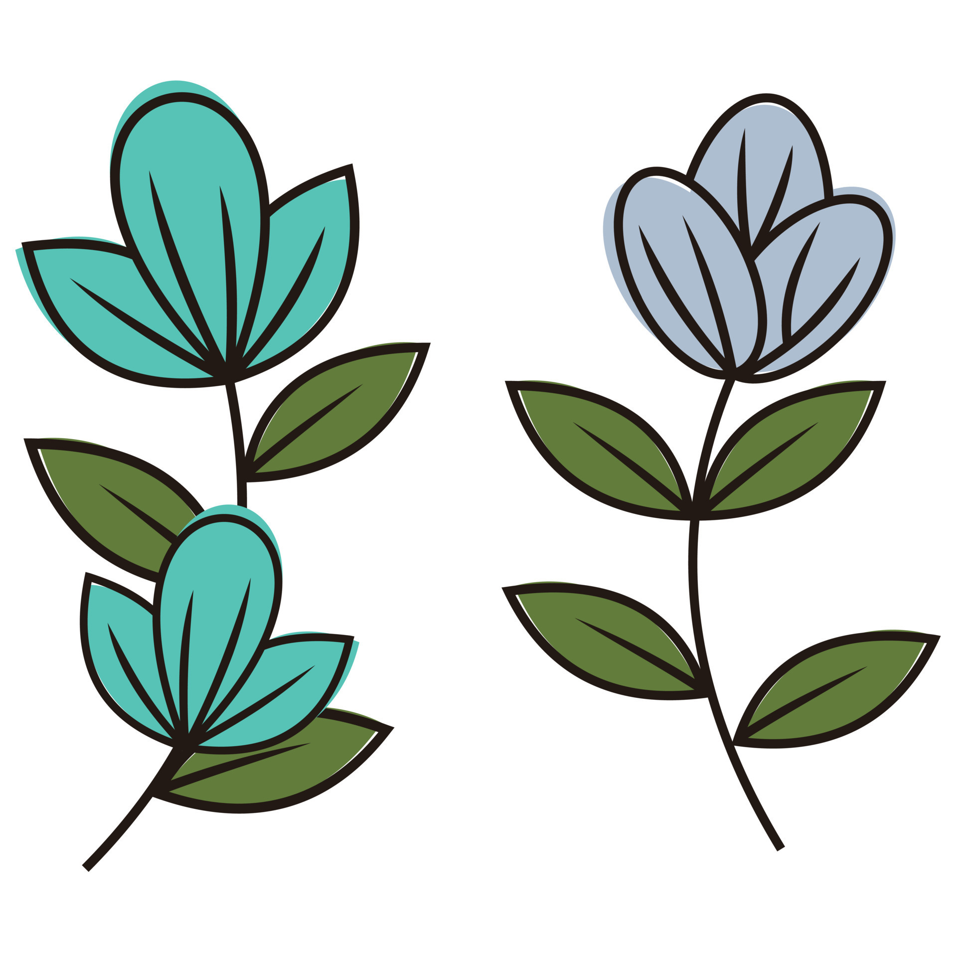 beautiful flower aesthetic minimalist design vector 19087876 Vector Art