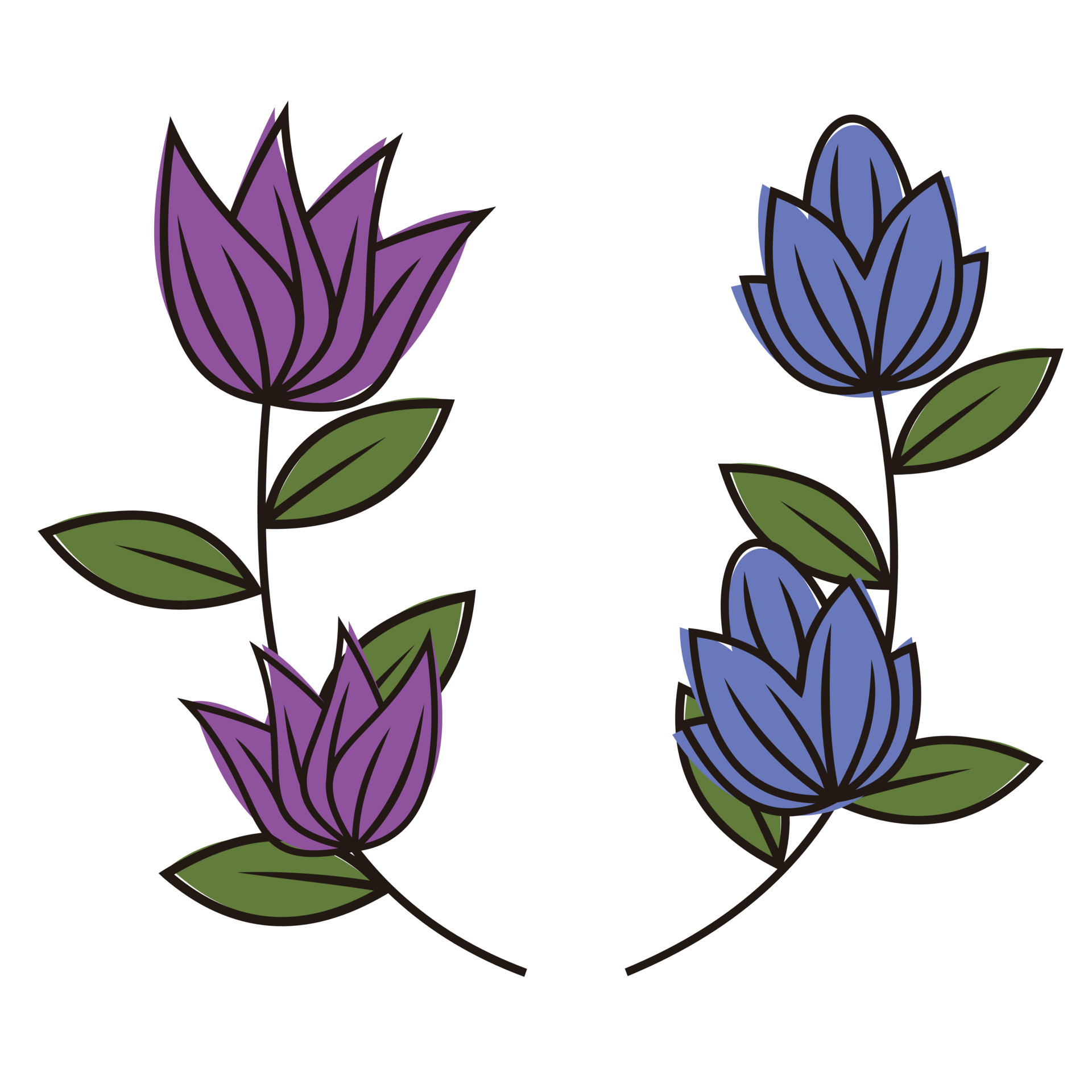 beautiful flower aesthetic minimalist design vector 19087882 Vector Art