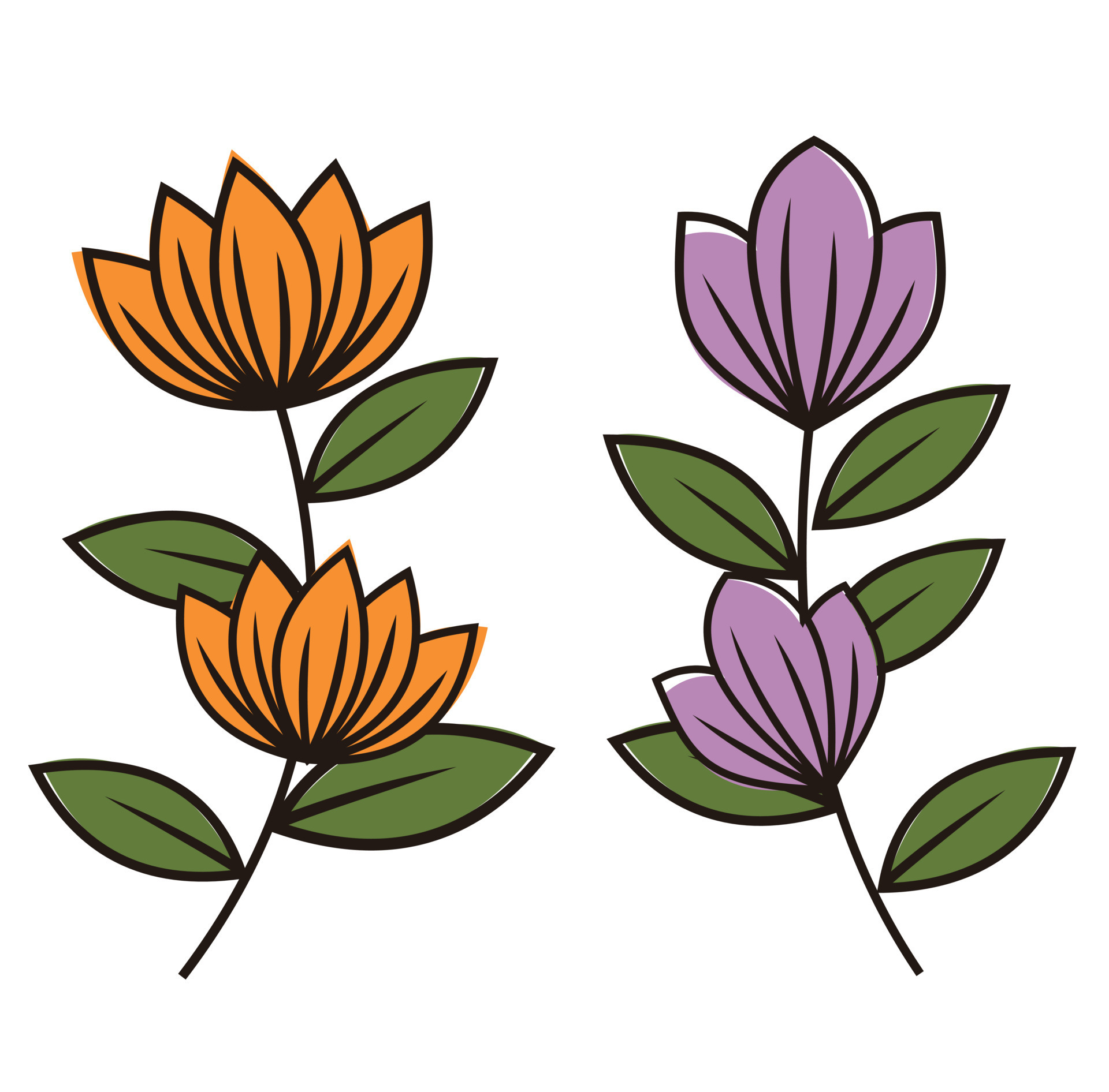beautiful flower aesthetic minimalist design vector 19087884 Vector Art