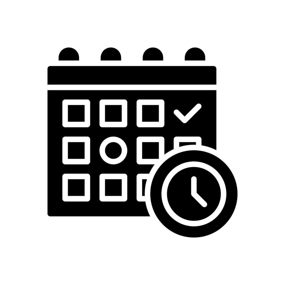 icono de planificación de tiempo para el diseño de su sitio web, logotipo, aplicación, ui. vector