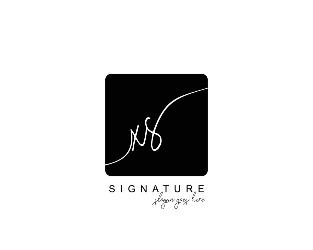 monograma de belleza xs inicial y diseño de logotipo elegante, logotipo de escritura a mano de firma inicial, boda, moda, floral y botánica con plantilla creativa. vector