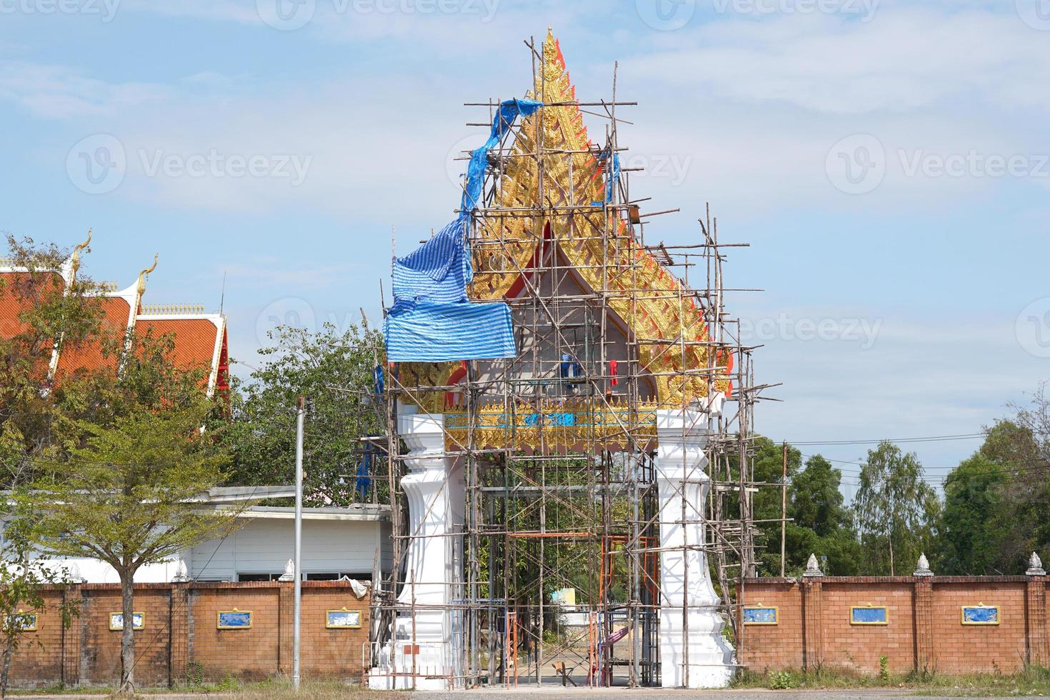 The entrance to the temple construction is not yet finished. photo