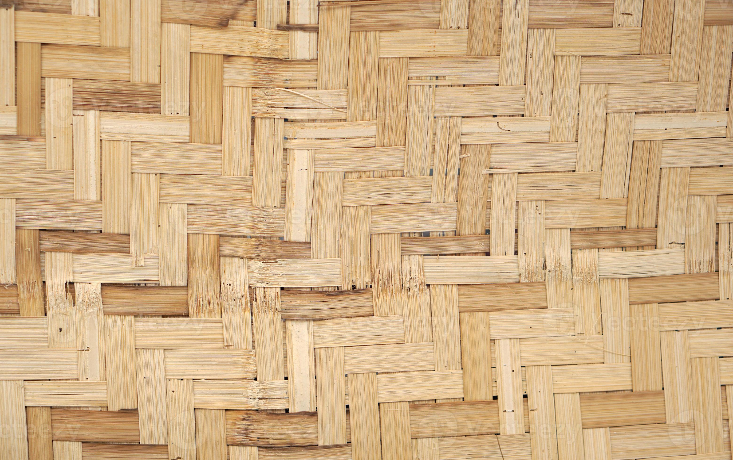 Woven bamboo wall Thai style pattern nature texture background