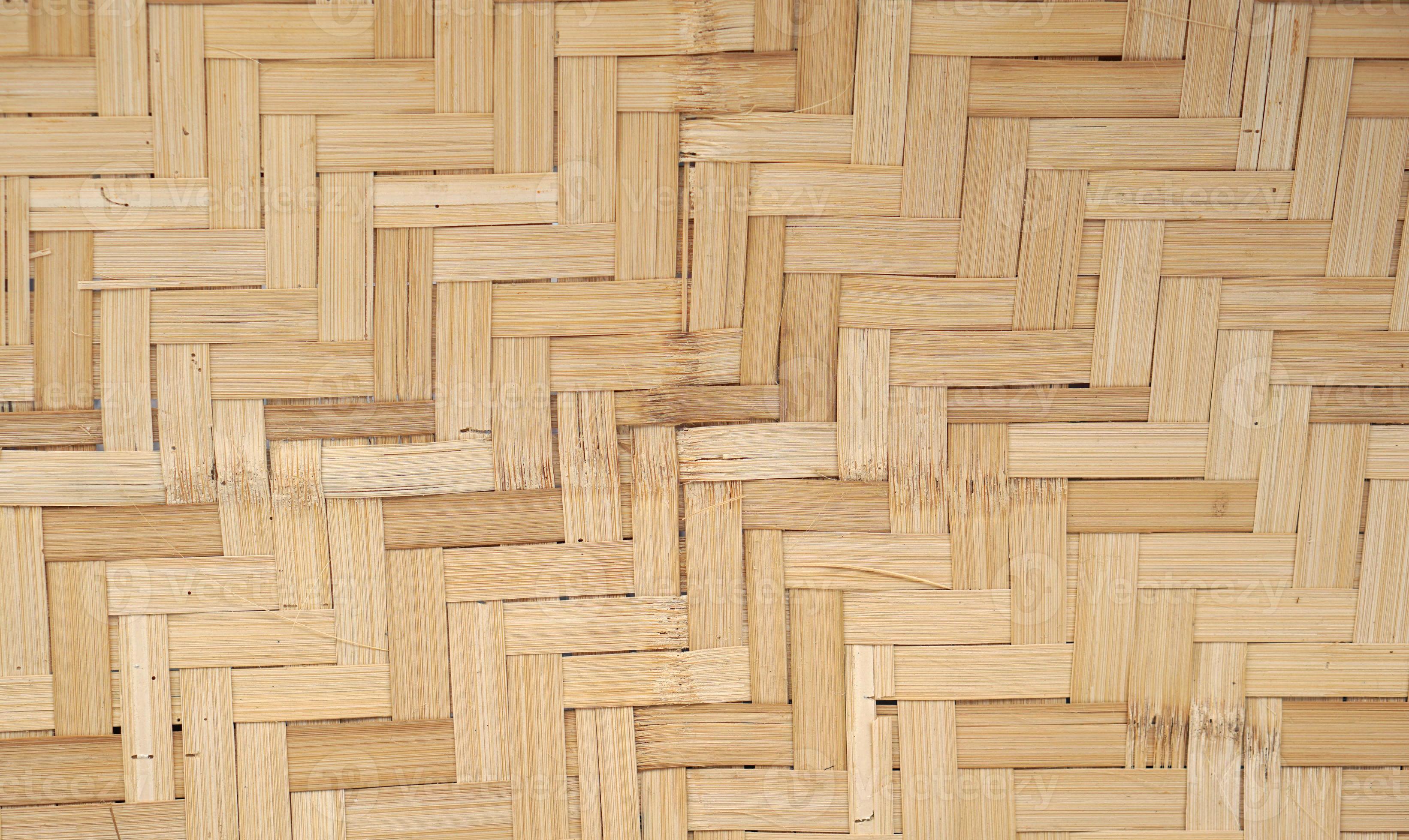 Woven bamboo wall Thai style pattern nature texture background