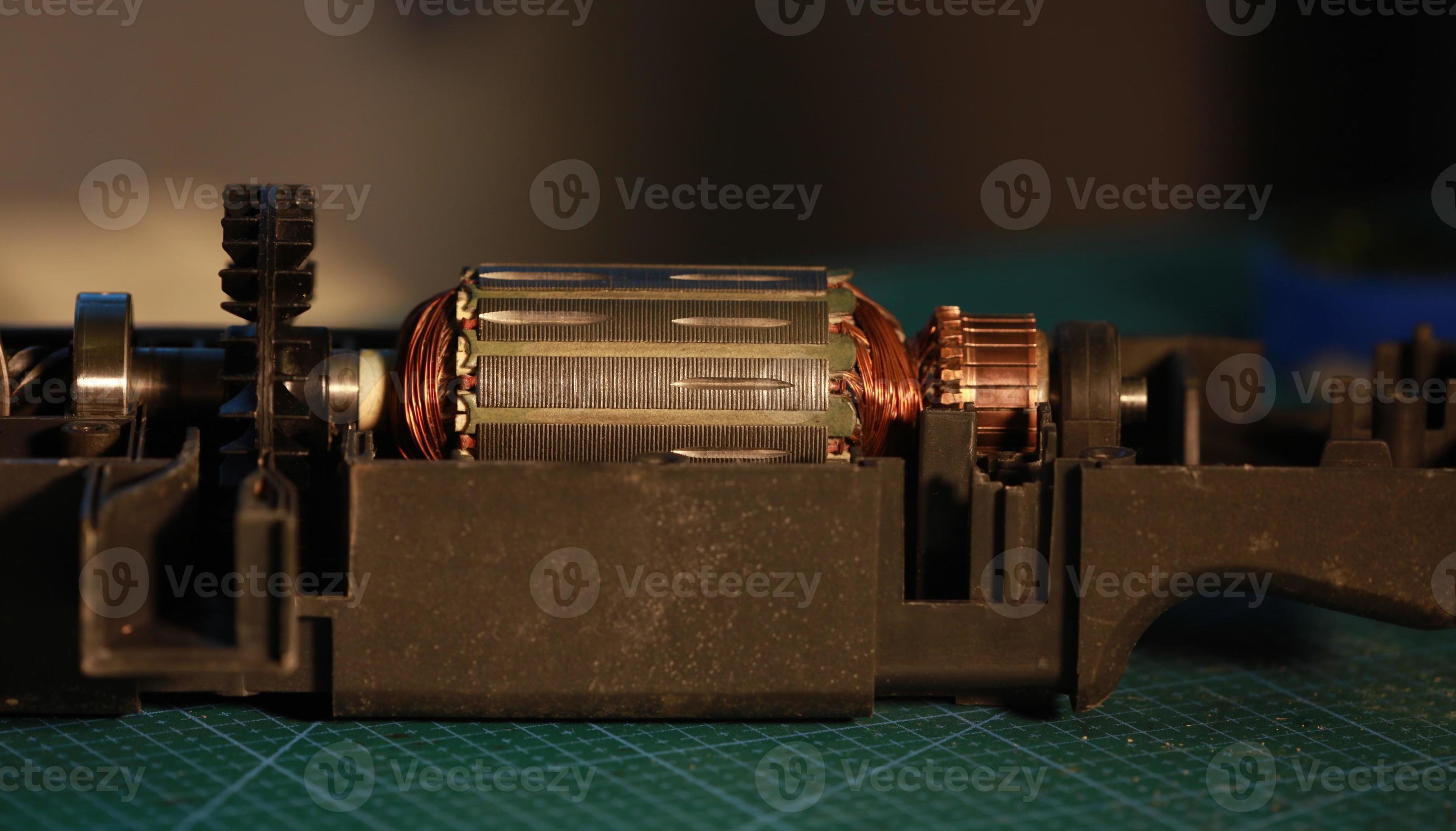 electric motor rotor, repair of hand power tools 19090877 Stock Photo at Vecteezy