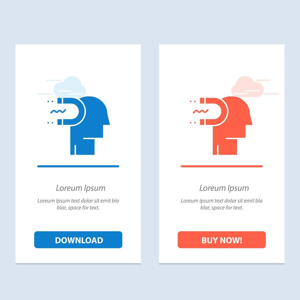 Power Influence Engagement Human Influence Lead  Blue and Red Download and Buy Now web Widget Card Template vector