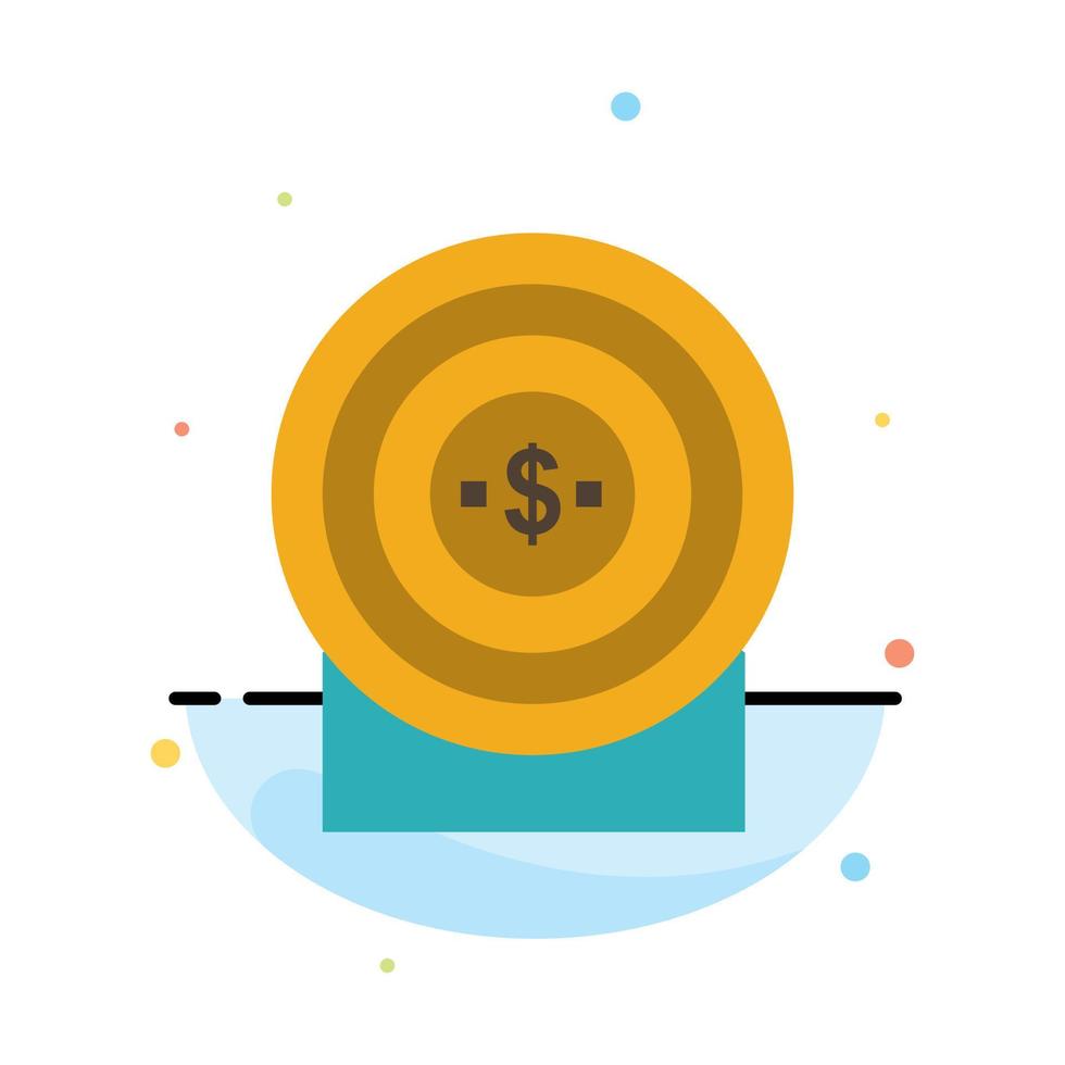 Target Money Achievement Target Abstract Flat Color Icon Template vector