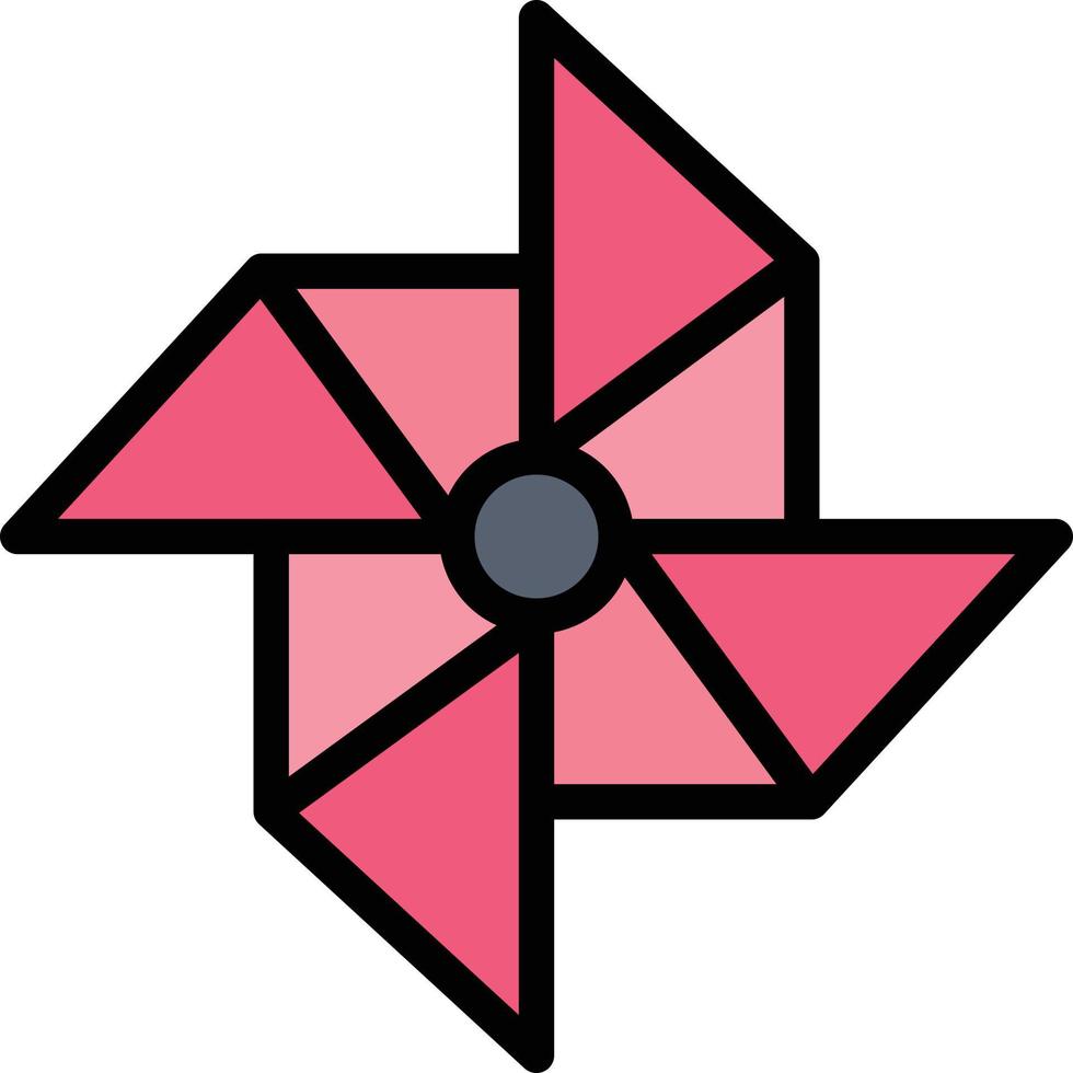 Spring Wind Windmill  Flat Color Icon Vector icon banner Template