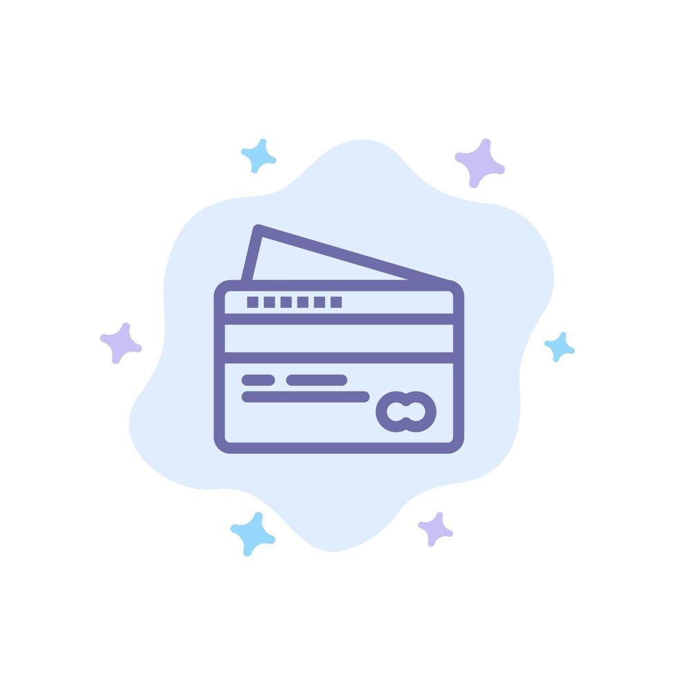 Card Credit Payment Pay Blue Icon on Abstract Cloud Background vector