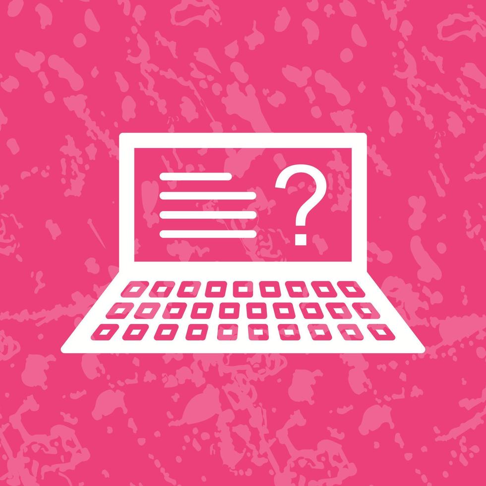 Unique Online Exam Vector Icon