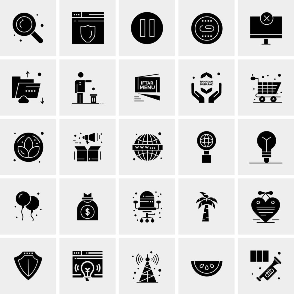 25 iconos de negocios universales vector ilustración de icono creativo para usar en proyectos relacionados con la web y dispositivos móviles